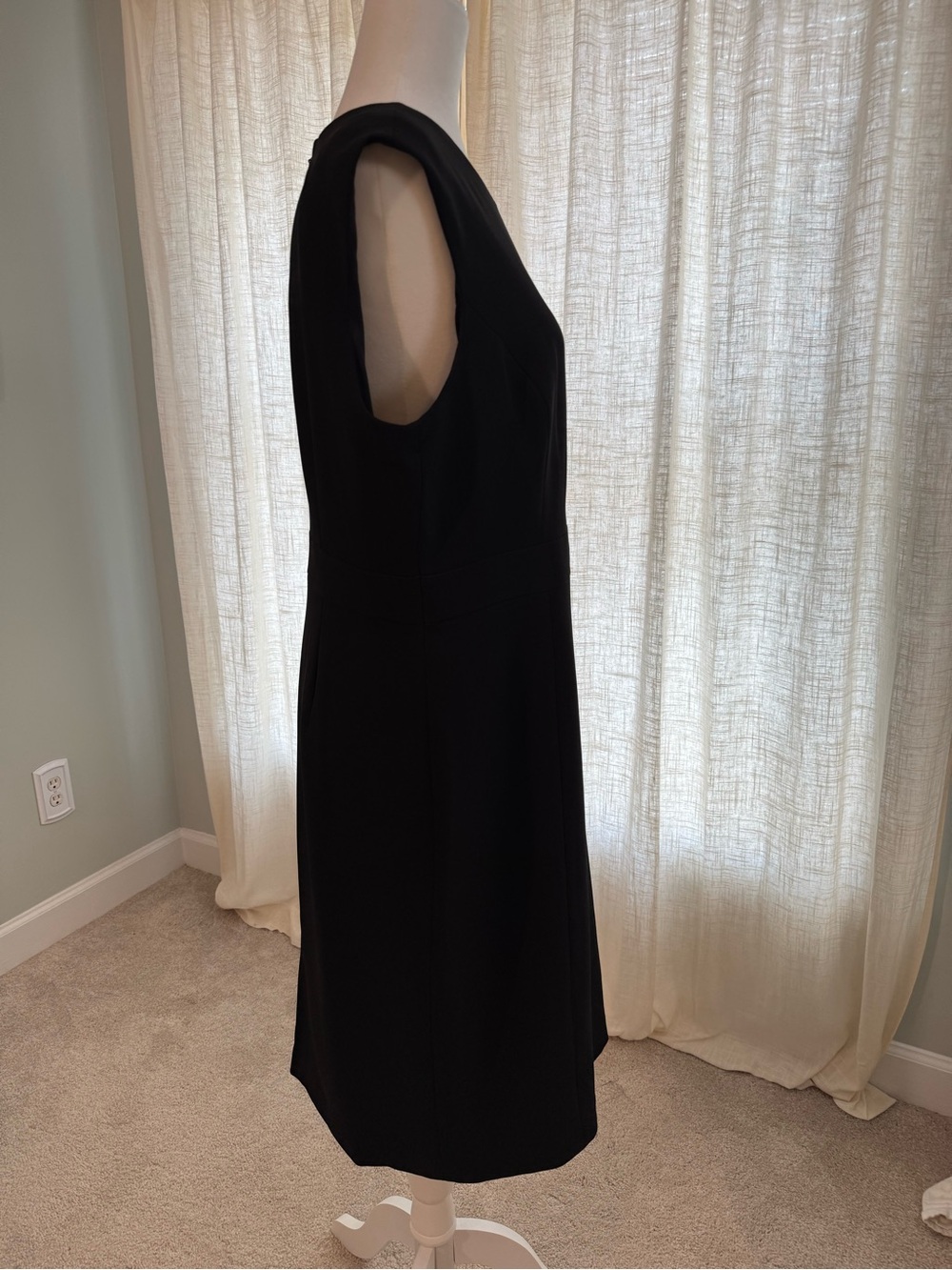 NEW Kasper Black Shift Dress Size 12 - Picture 4 of 6